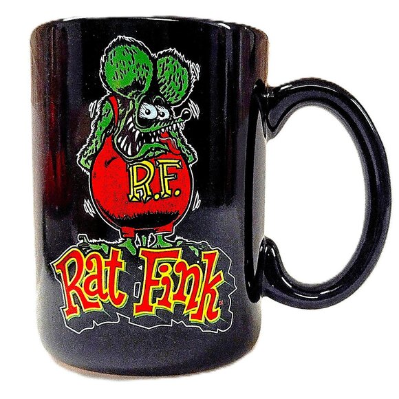Rat Fink 2025 Black Coffee Mug ~ 12 Oz. Cup ~ Double-Sided w/Unique Designs NEW! - Picture 2 of 10